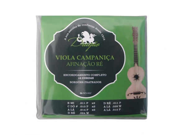 Cuerdas para guitarra portuguesa Dragão Campaniça Afinação Ré 10 Cordas