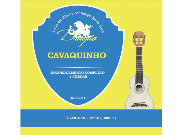 Jogos de cordas para cavaquinho Dragão Encordoamento completo 4 cordas Nº10 (.009P) Jogos de cordas para cavaquinho Dragão Encordoamento completo 4 cordas Nº10 (.009P)