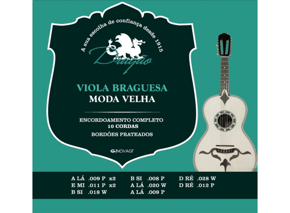 Cordas Instrumentos Internacionais Dragão Viola Braguesa Moda Velha 