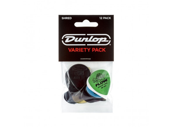 plumillas de guitarra Dunlop  PVP118 Variety Pack Shred Plectrums (Pack of 12)