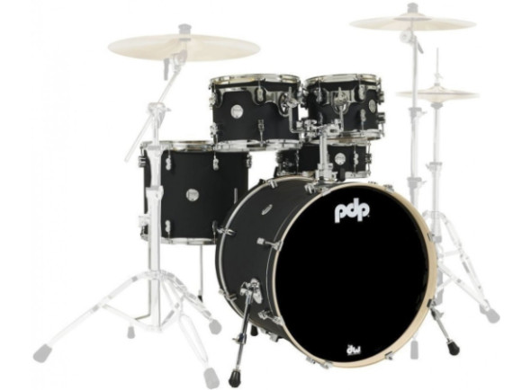 Conjunto de Bateria/Conjuntos de bateria sem ferragens <b>DW PDP CONCEPT Maple CM5 SATIN BLACK</b> Kit 5-pcs