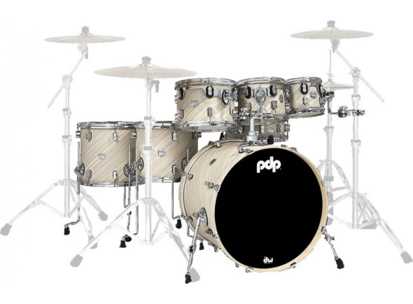 Conjunto de Bateria/Conjuntos de bateria sem ferragens <b>DW PDP CONCEPT Maple CM7 TWISTED IVORY</b> Kit 7-pcs