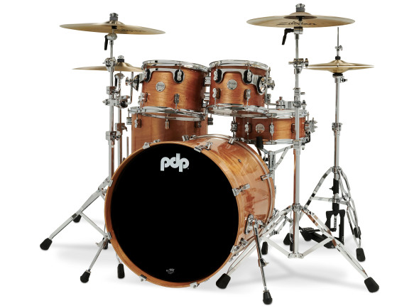 Bateria acústica sem ferragens/Conjuntos de bateria sem ferragens <b>DW PDP CONCEPT Maple CM5 EXOTIC Honey Mahogany Lacquer</b> Kit 5-pcs BD 22