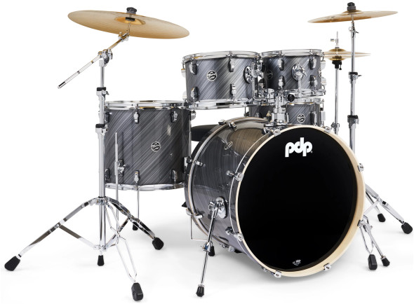 Bateria Acústica Completa/Conjunto de bateria completo <b>DW PDP MAINSTAGE GRAPHITE</b> inclui Ferragens, Pratos Paiste, Pedal Bombo, Banco <b>NEW!</b>