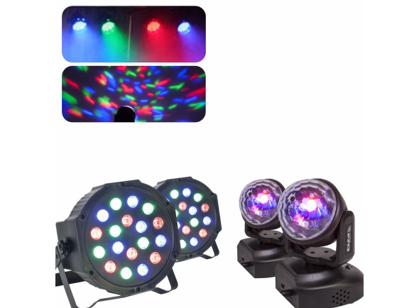 movingheads Moving Heads LED Egitana 2x Moving Head RGB 18W e 2x Projetor PAR 18 LEDs RGB DMX movingheads Moving Heads LED Egitana 2x Moving Head RGB 18W e 2x Projetor PAR 18 LEDs RGB DMX