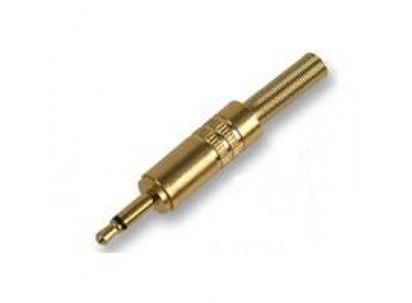 Ficha mini jack/Fichas Jack de 3.5mm (macho e fêmea) Egitana  Ficha Jack 3.5 Macho Mono E Protetor Dourado