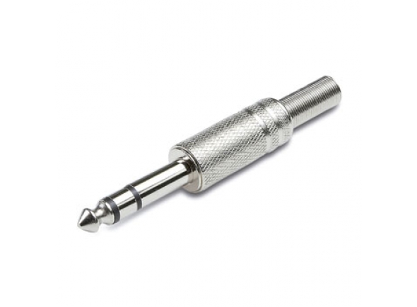 Fichas Jack de 6.3mm (macho e fêmea) Egitana Ficha Jack 6,3mm Macho Stereo Metálico