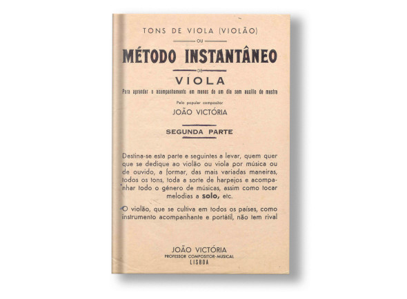 Método para aprendizagem Egitana Livro Método Instantâneo de Viola João Vitória 2ª Parte