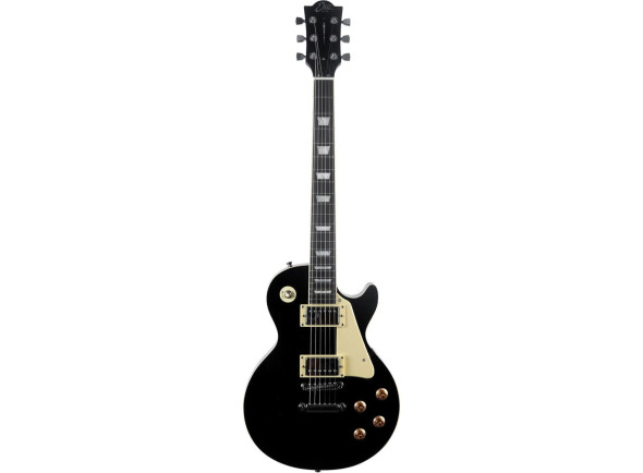  Guitarra elétrica/Guitarras formato Single Cut Eko  LS-300 Black