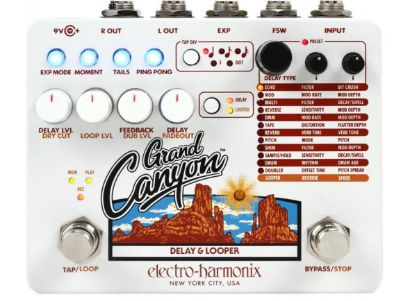 Electro Harmonix Pedal de efeitos para guitarra elétrica/Retrasos / Ecos Electro Harmonix  Grand Canyon 