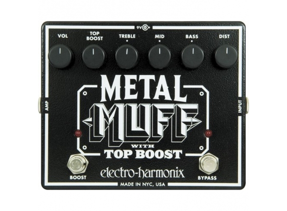 Pedal de distorção Electro Harmonix Metal Muff/ Top Boost Pedal de distorção Electro Harmonix Metal Muff/ Top Boost