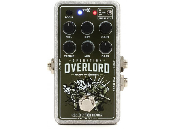 Pedal de efeito para guitarra elétrica e baixo elétrico/Pedal de distorção Electro Harmonix  Nano Overlord Overdrive 