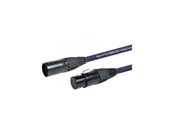 Cabo XLR/Fichas XLR de 5 Polos (macho e fêmea) Emelec  Cabo DMX XLR Macho 5 Pin / XLR Fêmea 5 Pin 5mt