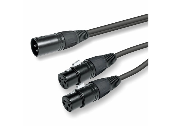 Cabo de microfone/Cables XLR y Micrófono Emelec Cabo XLR Macho / 2x XLR Fêmea 0,2mt