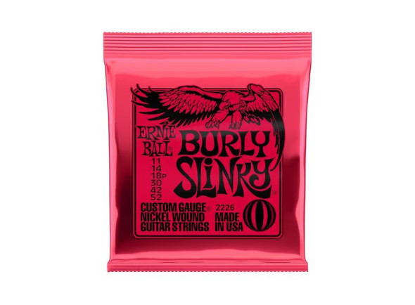 Jogo de corda para guitarra elétrica/Jogo de cordas .011 Ernie Ball  SLINKY BURLY 11-52