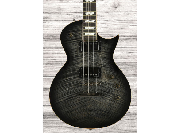 Guitarra elétrica single cut/Guitares à pan coupé simple ESP Eclipse Custom 40th Anniversary See Thru Black Sunburst