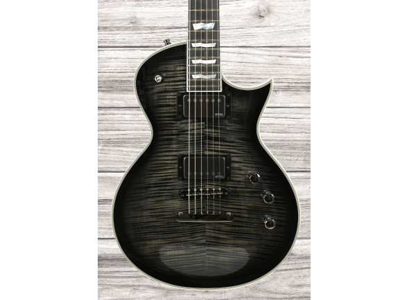 Guitarras ESP Eclipse Guitarra elétrica single cut/Guitarras de formato single cut ESP Eclipse Custom ST Black SB