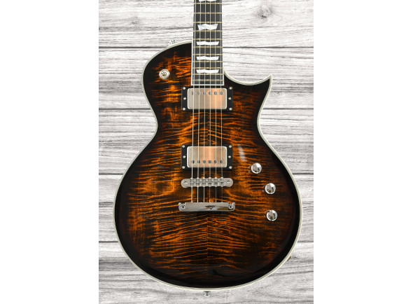 Guitarras ESP Eclipse Guitarra Elétrica/Guitarras de formato single cut ESP Eclipse Custom Tiger Eye SB