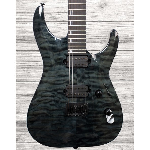 Guitarra ESP Guitarras formato ST ESP LTD H-1001 QM See Thru Black Guitarra ESP Guitarras formato ST ESP LTD H-1001 QM See Thru Black