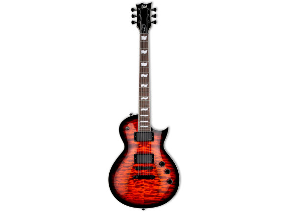  Guitarra elétrica/Guitares à pan coupé simple ESP LTD EC-400 QM Vintage Burst