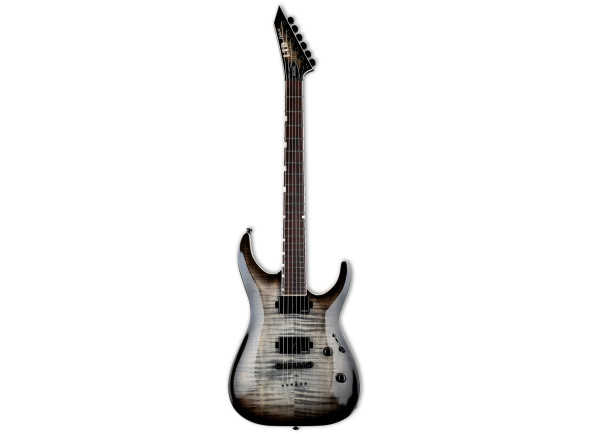  Guitarra elétrica/Guitarras formato ST ESP  LTD MH1000 NT FM Charcoal