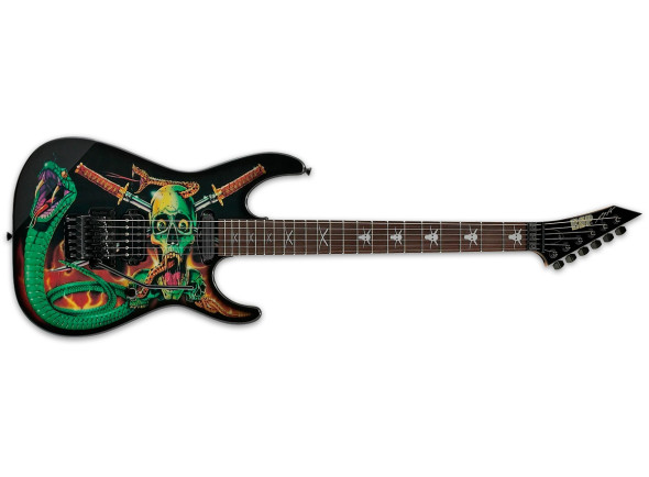  Guitarra elétrica/Guitarras formato ST ESP Skulls & Snakes Signature George Lynch