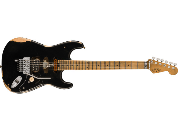 Guitarra elétrica/Guitarras formato ST EVH  <b>Frankenstein Series Relic Black</b> Guitarra Elétrica