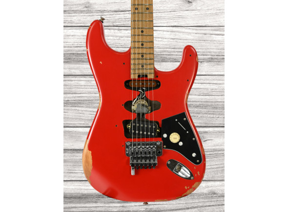  Guitarra elétrica/Guitarras formato ST EVH  <b>Frankenstein Series Relic Red</b> Guitarra Elétrica
