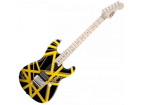 Guitarras formato ST EVH  Striped Series Black with Yellow Stripes 