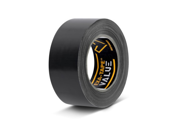 Fita/Plusieurs Bande adhésive pour piste de danse en PVC EXA-TAPE® VALUE B 50 D | noire | 50 mm × 33 m