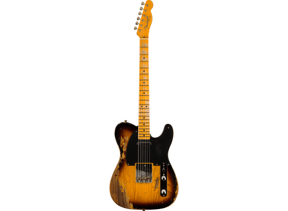 [[2]] BIC  Guitarra elétrica/Guitares en forme de T Fender Custom Shop 1952 Telecaster Super Heavy Relic 1 pièce, manche scié sur quartier, finition Sunburst 2 tons vieillie MN