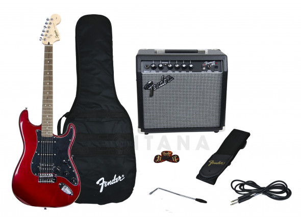B-stock Guitarra tipo ST /Paquetes de guitarra Fender Affinity Strat Pack HSS Candy Apple Red B-Stock