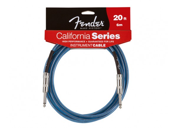 Cabo para Instrumento Fender California 6mt Lake Placid Blue Cabo para Instrumento Fender California 6mt Lake Placid Blue