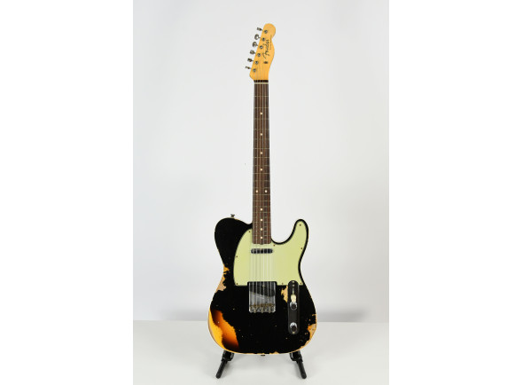 Fender Custom Shop Guitarras formato T Fender  Custom Shop 1960 Custom Heavy Relic Aged Black Chocolate 3-Color Sunburst