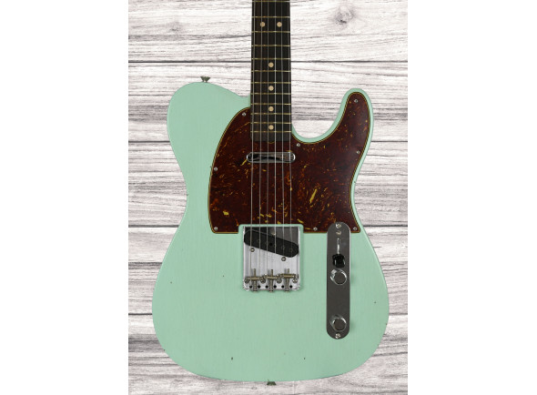 fender custom shop  Guitarra elétrica/guitarras en forma de T Fender Custom Shop 1963 Telecaster Journeyman Relic - Verde Surf Envejecido