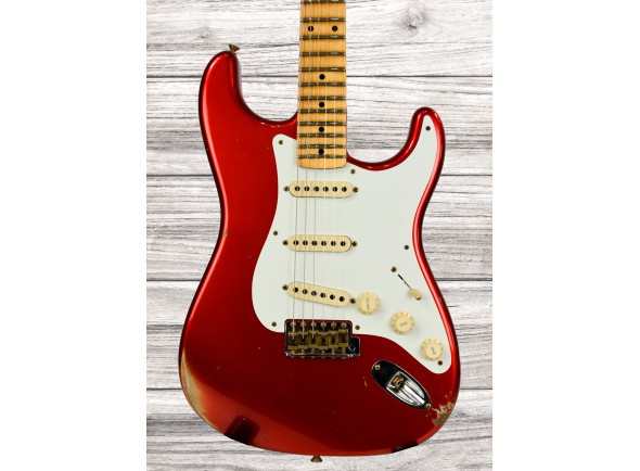 Fender Custom Shop Guitarra elétrica/guitarras formato ST Fender Custom Shop 58 Relic Maple Neck Faded Aged Candy Apple Red Fender Custom Shop Guitarra elétrica/guitarras formato ST Fender Custom Shop 58 Relic Maple Neck Faded Aged Candy Apple Red