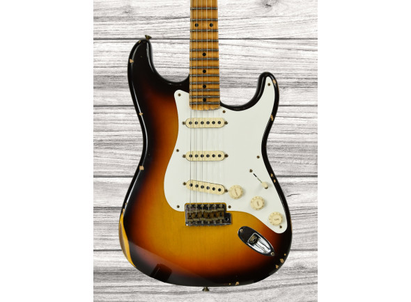custom shop  Guitarra elétrica/Guitarras formato ST Fender Custom Shop 58 Strat Relic Faded Aged 3-Color Sunburst
