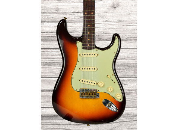 fender custom shop Guitarras formato ST Fender Custom Shop 59 Time Machine Collection Stratocaster Journeyman Relic Super Faded Chocolate Sunburst