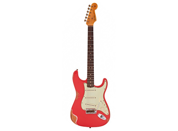 Guitarras Fender Custom Shop Guitarra elétrica/guitarras formato ST Fender Custom Shop 63 Stratocaster Heavy Relic Aged Fiesta Red Guitarras Fender Custom Shop Guitarra elétrica/guitarras formato ST Fender Custom Shop 63 Stratocaster Heavy Relic Aged Fiesta Red