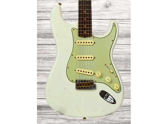 fender custom shop Guitarras formato ST Fender Custom Shop 64 StratocasterJourneyman Relic Aged Olympic White