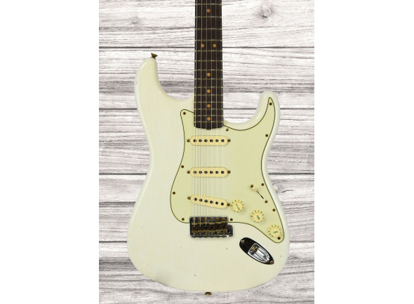 guitarras formato ST Fender Custom Shop 64 StratocasterJourneyman Relic Aged Olympic White