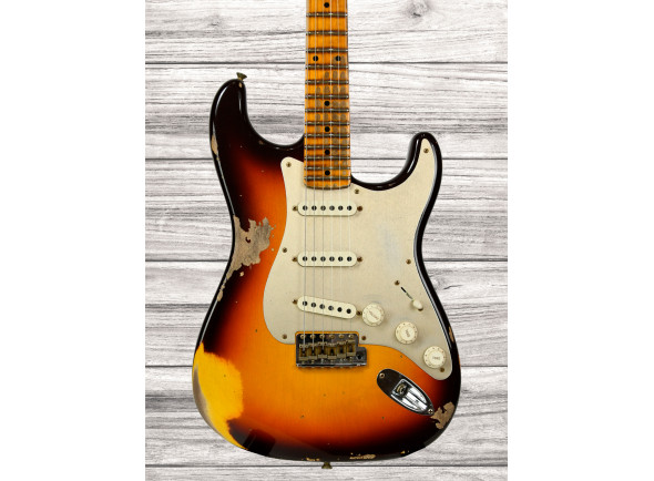 Fender Custom Shop Guitarra elétrica/guitarras formato ST Fender Custom Shop Limited Edition 58 Strat Heavy Relic Chocolate 3 Tone Sunburst Fender Custom Shop Guitarra elétrica/guitarras formato ST Fender Custom Shop Limited Edition 58 Strat Heavy Relic Chocolate 3 Tone Sunburst