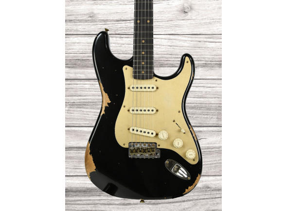 Fender Custom Shop Guitarra elétrica/guitarras formato ST Fender Custom Shop Limited Edition 59 Stratocaster Heavy Relic Aged Black Fender Custom Shop Guitarra elétrica/guitarras formato ST Fender Custom Shop Limited Edition 59 Stratocaster Heavy Relic Aged Black