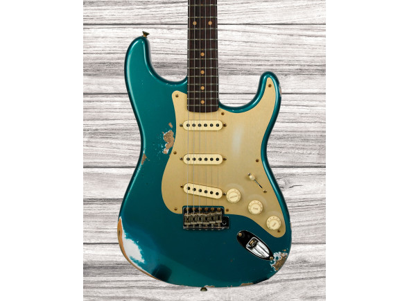 Fender Custom Shop Guitarra elétrica/guitarras formato ST Fender Custom Shop Limited Edition 59 Stratocaster Heavy Relic Aged Ocean Turquoise Fender Custom Shop Guitarra elétrica/guitarras formato ST Fender Custom Shop Limited Edition 59 Stratocaster Heavy Relic Aged Ocean Turquoise