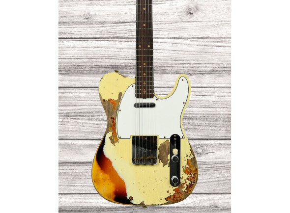telecaster fender  Guitarra elétrica/Guitarras formato T Fender Custom Shop Limited Edition 59 Telecaster Super Heavy Relic Aged Vintage White Chocolate 3TSB