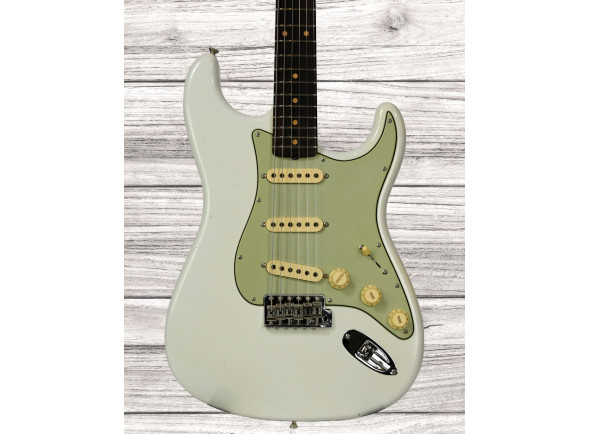 Fender Custom Shop Guitarra elétrica/guitarras formato ST Fender Custom Shop Limited Edition 62 Poblano Stratocaster Journeyman Relic Aged Olympic White Fender Custom Shop Guitarra elétrica/guitarras formato ST Fender Custom Shop Limited Edition 62 Poblano Stratocaster Journeyman Relic Aged Olympic White