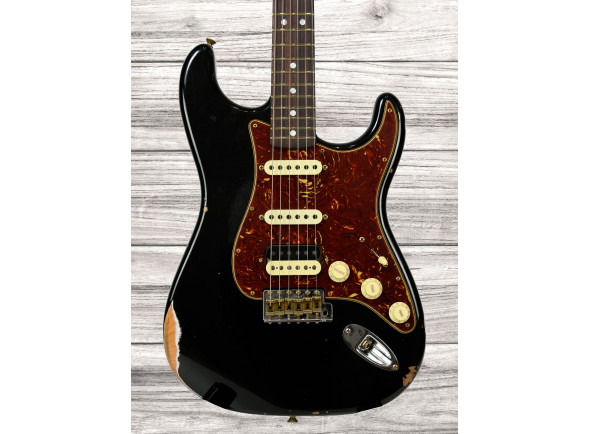 fender custom shop  Guitarra elétrica/Guitarras formato ST Fender  Custom Shop Limited Edition 67 Strat HSS Relic Aged Black