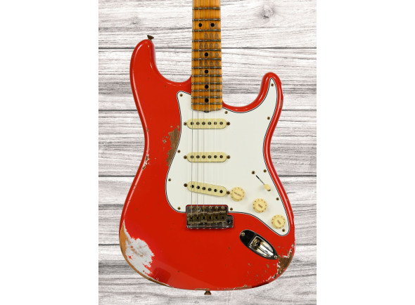 Fender Custom Shop Guitarra Elétrica ST/Guitarras formato ST Fender Custom Shop Limited Edition 69 Stratocaster Heavy Relic Aged Fiesta Red