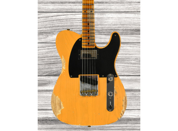fender custom shop  Guitarra elétrica/guitarras en forma de T Fender Custom Shop LTD 53 HS Tele Heavy Relic Aged Butterscotch Blonde