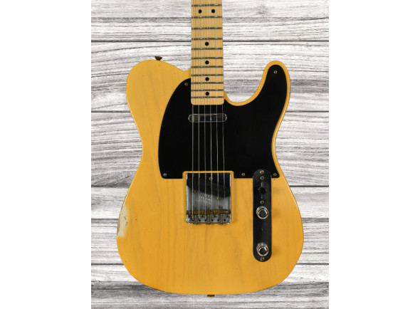 Guitarras Fender Custom Shop  Guitarra elétrica/Guitarras formato ST Fender Custom Shop Masterbuilt David Brown 52 Tele Relic Aged Nocaster Blonde 